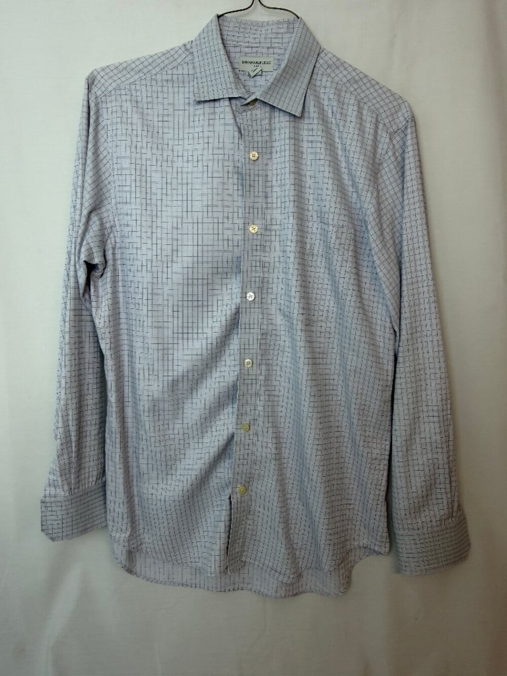 Banana Republic Blue Plaid Dress Shirt
